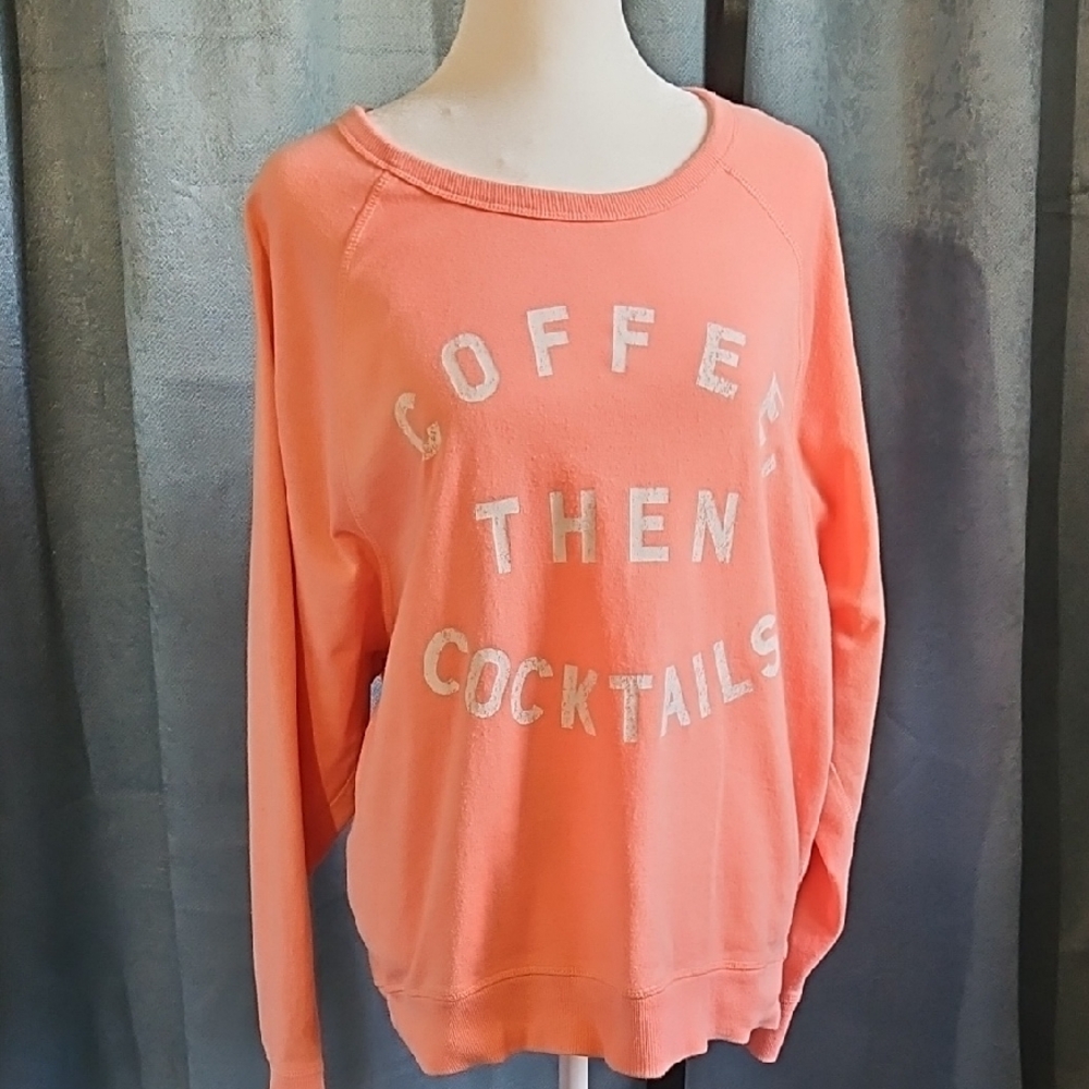 Grayson Threads Pink Crew Neck Sweater with Relaxed Fit and Playful Print-Large